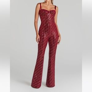 Nadine Merabi Hailey Red Jumpsuit